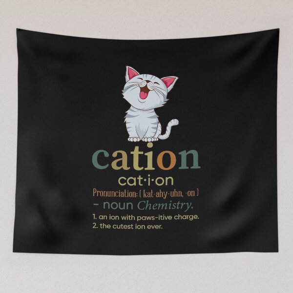 Item preview, Cute Cation Chemistry Pun Cat designed and sold by fredrickmassey.