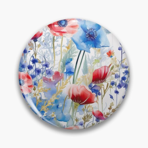 Item preview, The wildest watercolor cornflower and poppy meadow 2 designed and sold by UtArt.