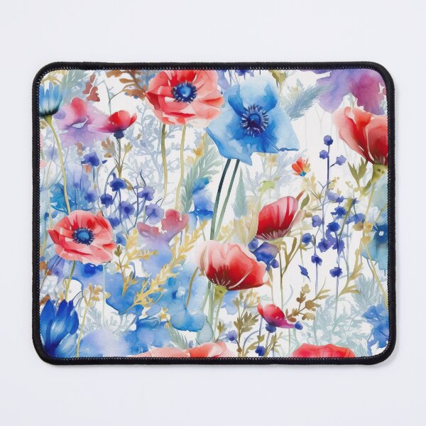 Item preview, The wildest watercolor cornflower and poppy meadow 2 designed and sold by UtArt.