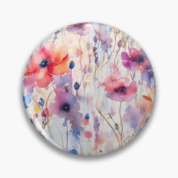 Item preview, The wildest watercolor cornflower and poppy meadow 3 designed and sold by UtArt.
