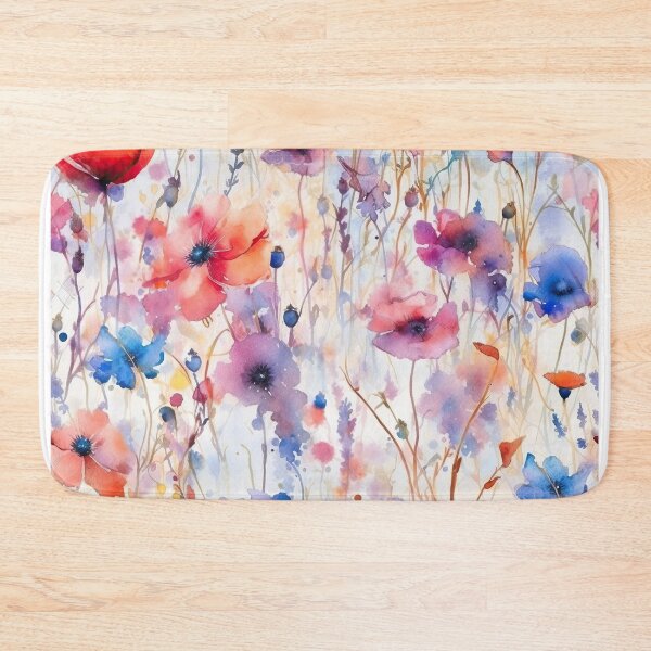 Item preview, The wildest watercolor cornflower and poppy meadow 3 designed and sold by UtArt.