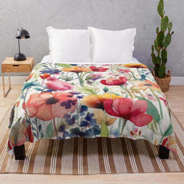 Item preview, The cute watercolor wildflower meadow designed and sold by UtArt.