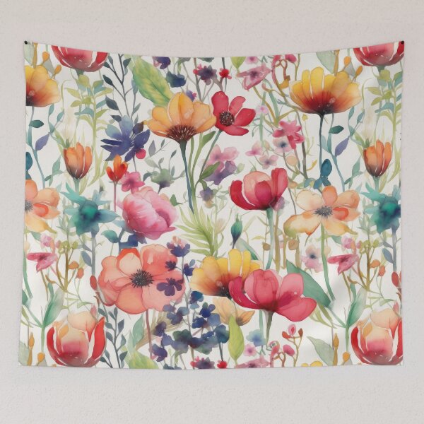 Item preview, The cute watercolor wildflower meadow designed and sold by UtArt.