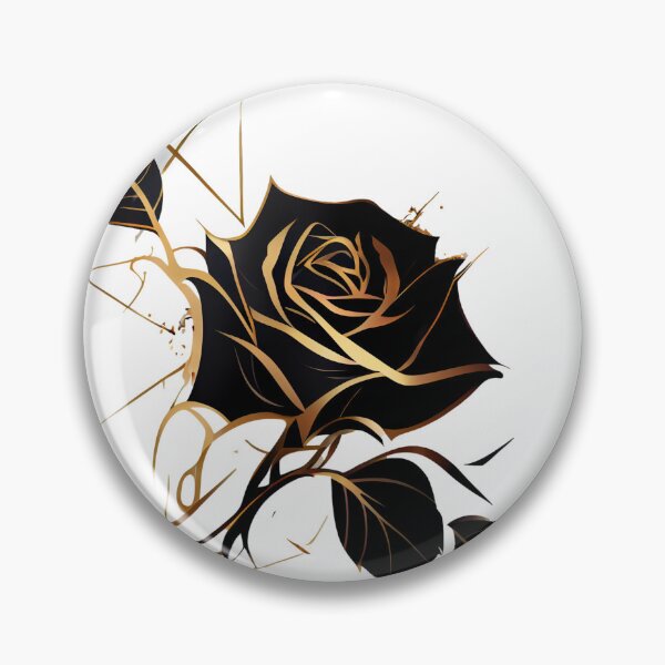 Item preview, Black and Gold Kintsugi Rose designed and sold by ShadowAndSlate.