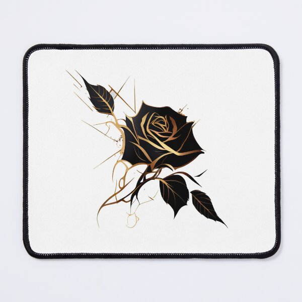 Item preview, Black and Gold Kintsugi Rose designed and sold by ShadowAndSlate.