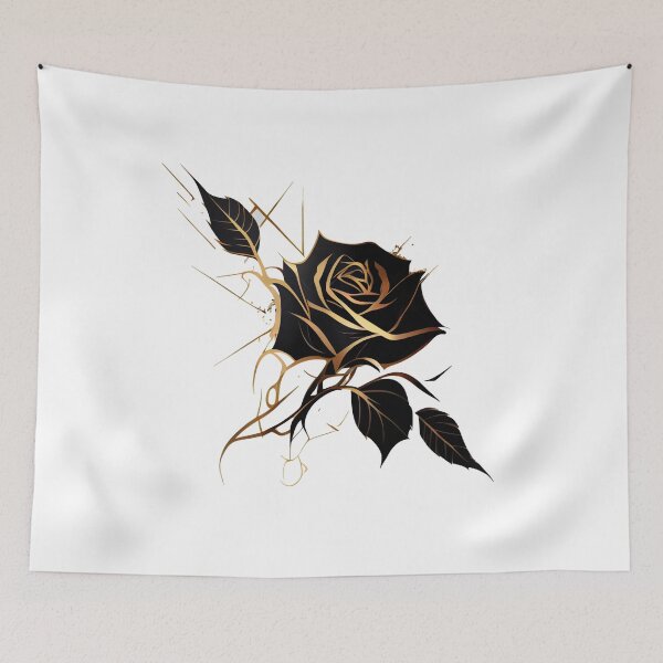 Item preview, Black and Gold Kintsugi Rose designed and sold by ShadowAndSlate.