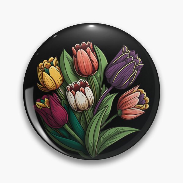 Item preview, Bouquet of tulips spring flowers - blossoms - stickers designed and sold by Kerraner.