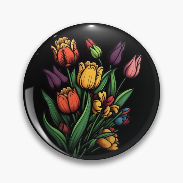 Item preview, Ramo de tulipanes flores de primavera - flores - pegatinas designed and sold by Kerraner.