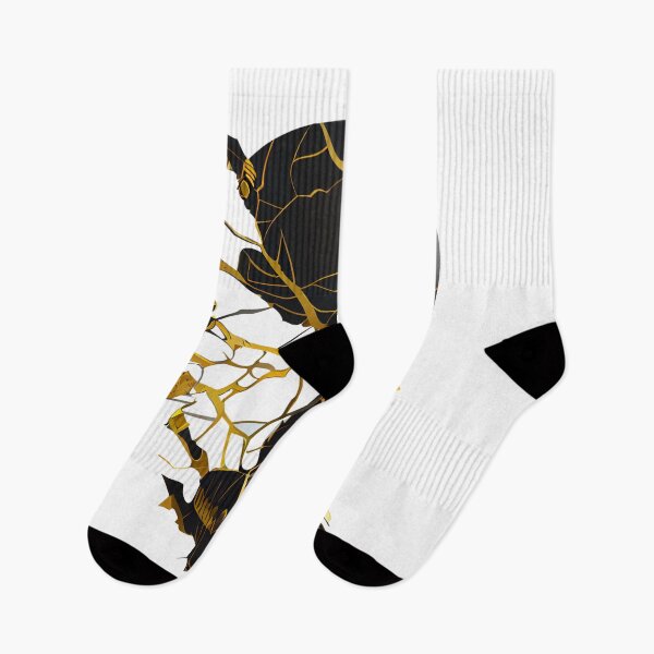 Item preview, Kintsugi Style Modern Skull in Black and Gold designed and sold by ShadowAndSlate.