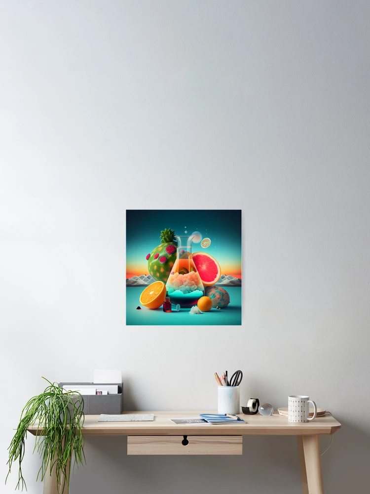Imagen 2 de 3, Póster con la obra Scientific Summer Delight Digital Painting, diseñada y vendida por CodeAndColors.