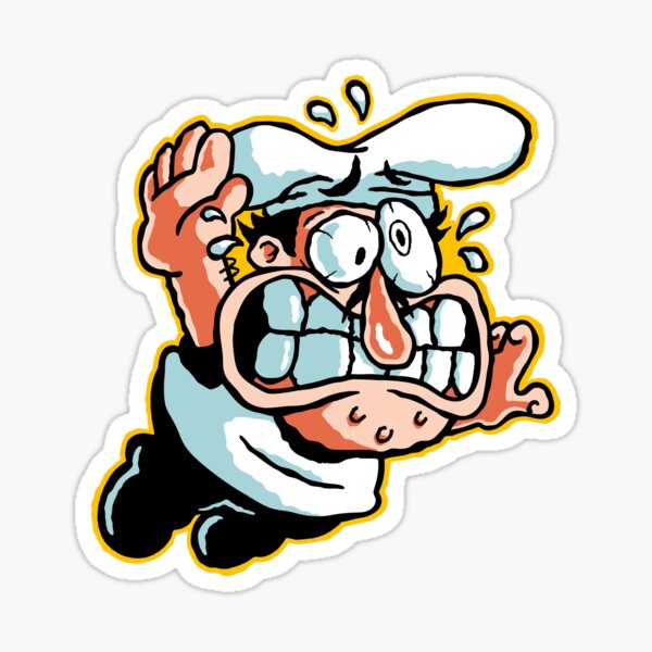 TAXES Pizza Tower - Peppino Sticker for Sale by SteliosRedB