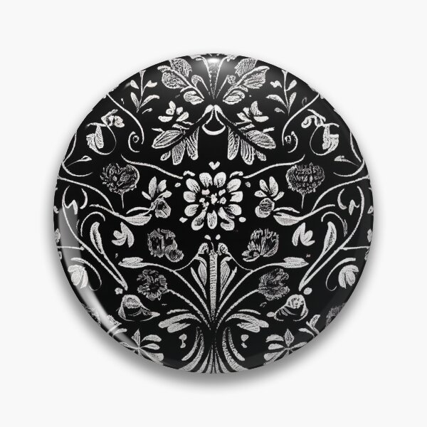 Artikelvorschau, Victorian Monochromatic Scandinavian Pattern Digital Painting entworfen und verkauft von CodeAndColors.