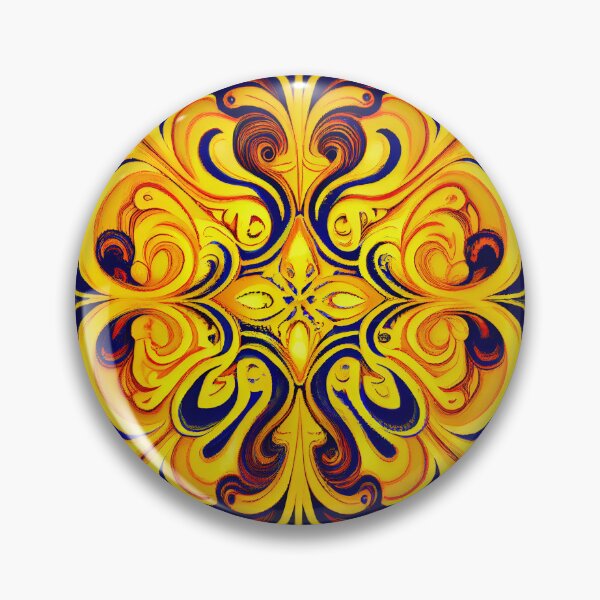 Artikelvorschau, Saturated Colorful Yellow European Pattern Digital Painting entworfen und verkauft von CodeAndColors.