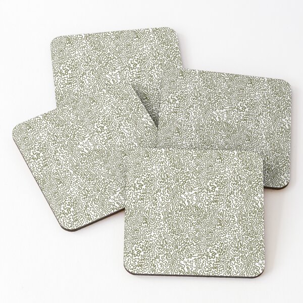 Item preview, Brain Coral Squiggles Abstractions - Dark Green designed and sold by rnmarts.