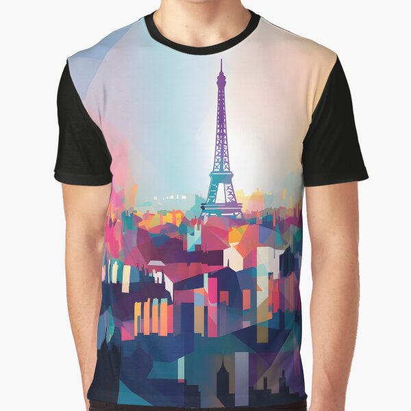 Artikel-Vorschau von Abstrakte Skyline von Paris, designt und verkauft von Digital Dreamscape Artistry.