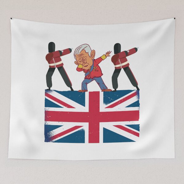 Item preview, Kings British Guard King III Dabbing Charles British Flag designed and sold by pipsmerch.
