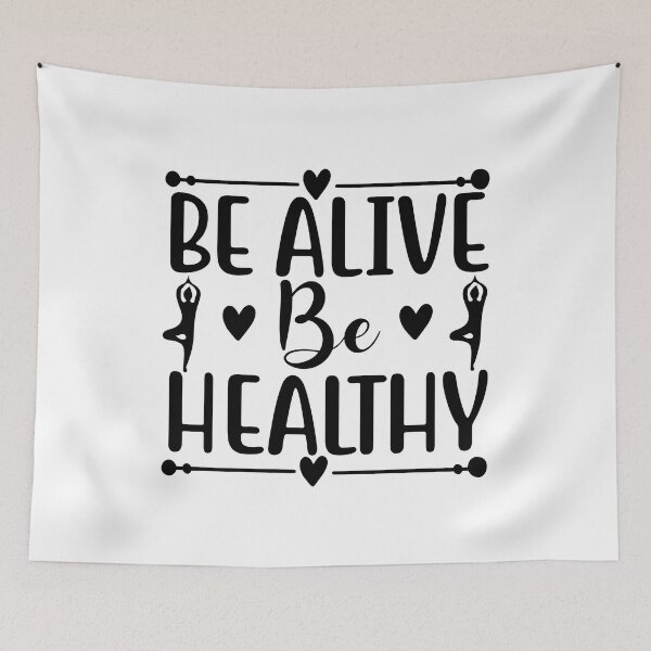 Item preview, Yoga Quote Be Alive Be Healthy Motivational Saying designed and sold by SoccaTamam.
