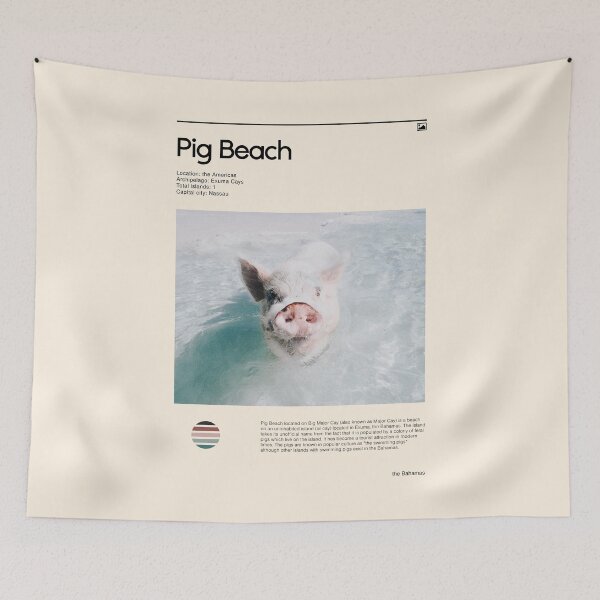 Item preview, Pig Beach (the Bahamas) designed and sold by RabbitK.
