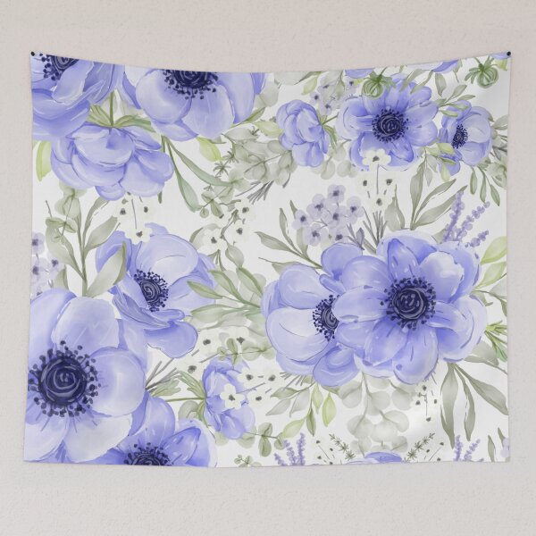 Item preview, BLUE Flower Bouquet Pattern designed and sold by rafiaarts.