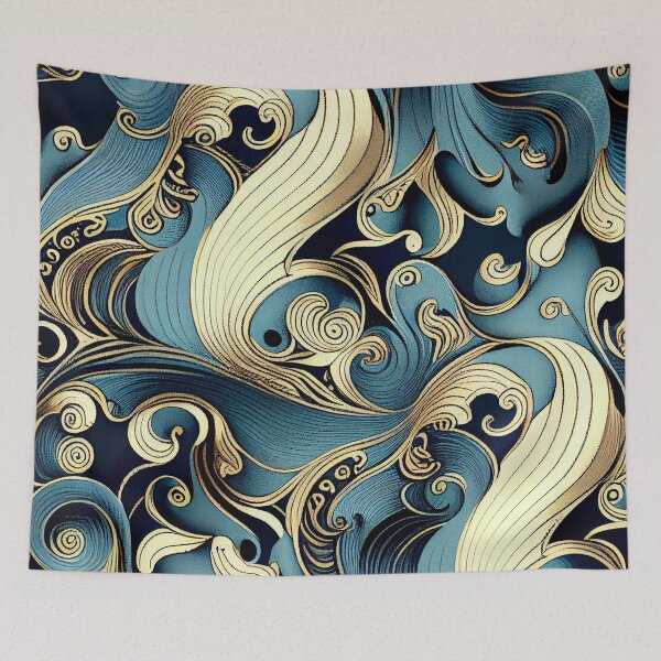 Item preview, Victorian Fine Anime Modern Coastal Pattern Digital Painting designed and sold by CodeAndColors.