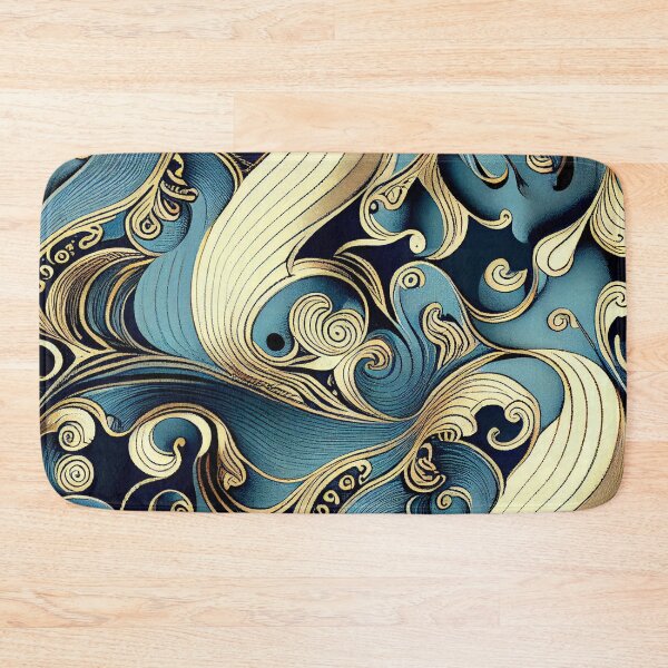 Item preview, Victorian Fine Anime Modern Coastal Pattern Digital Painting designed and sold by CodeAndColors.