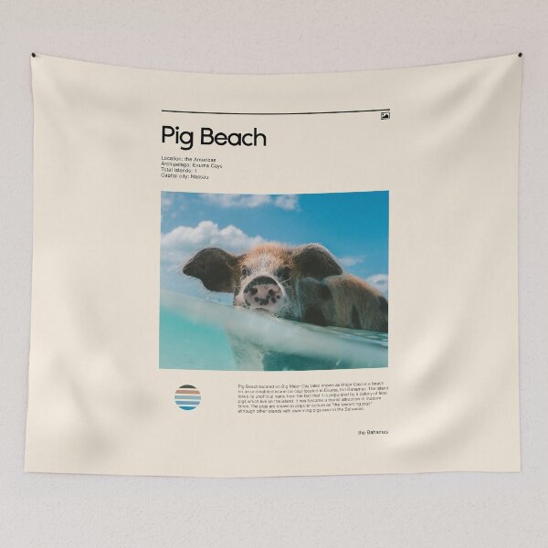 Item preview, Pig Beach (the Bahamas) designed and sold by RabbitK.