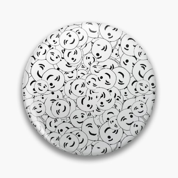 Item preview, Quirky winking emoticon sketchy pattern designed and sold by DFLC Prints.
