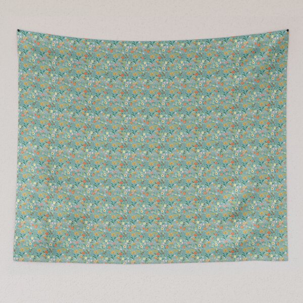 Item preview, Spring Flowers Pattern Stylized spring flowers in muted colors designed and sold by Kerraner.