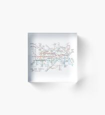 London Underground Map Acrylic Block