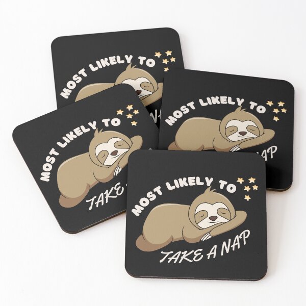 Item preview, Most Likely to Take a Nap" Cute Sleeping Sloth Design designed and sold by DigitalByEb.