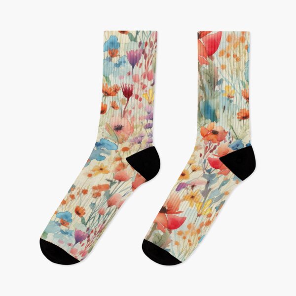 Item preview, The cute watercolor wildflower meadow 2 designed and sold by UtArt.
