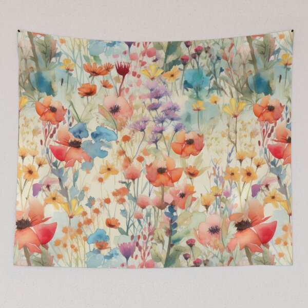Item preview, The cute watercolor wildflower meadow 2 designed and sold by UtArt.