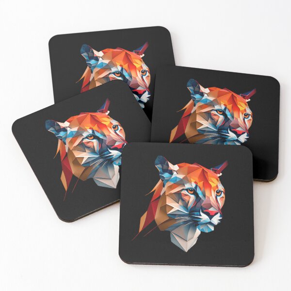 Item preview, Abstract Puma Art: A Colorful Twist on Wildlife Imagery designed and sold by FiveIntentions.