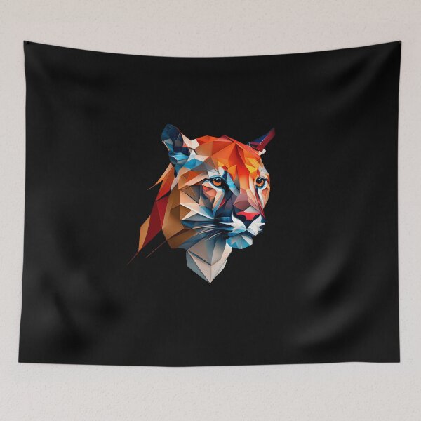 Item preview, Abstract Puma Art: A Colorful Twist on Wildlife Imagery designed and sold by FiveIntentions.