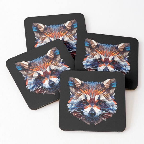Item preview, Abstract Racoon Art: A Colorful Twist on Wildlife Imagery designed and sold by FiveIntentions.