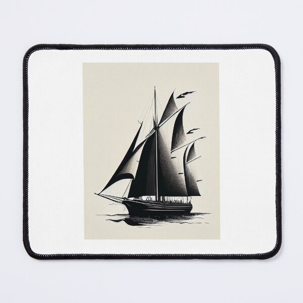 Item preview, Vintage SailBoat illustration designed and sold by ShopFineDesigns.