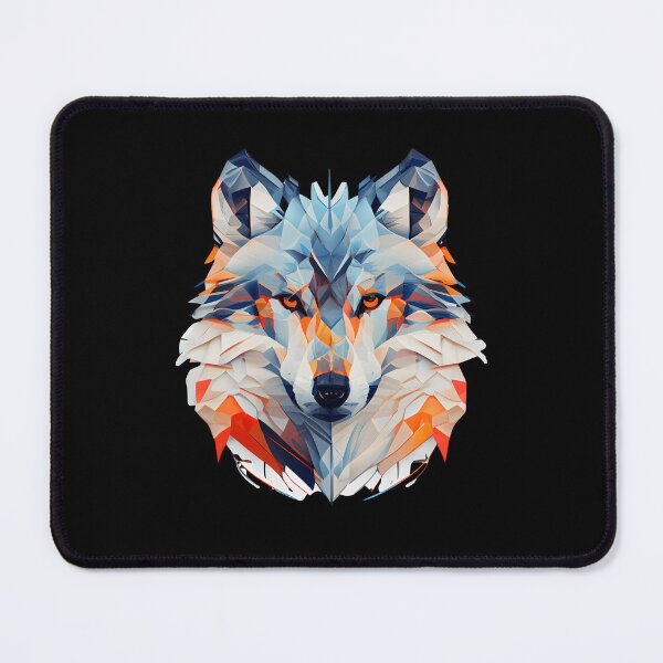 Item preview, Abstract Arctic Wolf Art: A Colorful Twist on Wildlife Imagery designed and sold by FiveIntentions.
