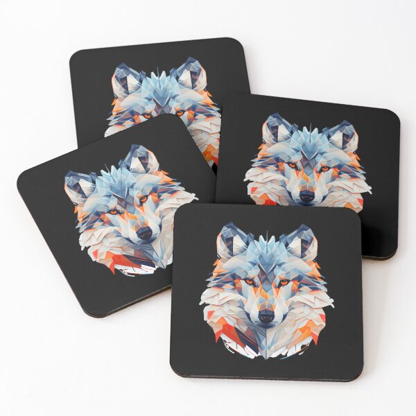 Item preview, Abstract Arctic Wolf Art: A Colorful Twist on Wildlife Imagery designed and sold by FiveIntentions.