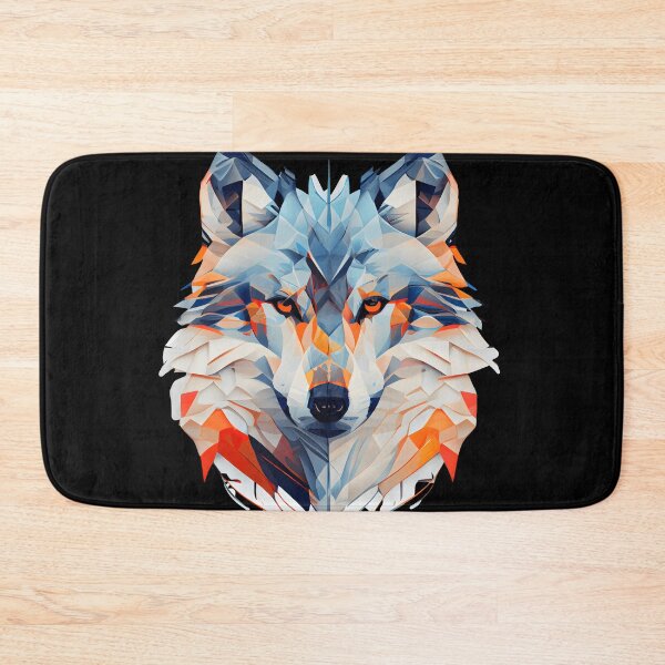 Item preview, Abstract Arctic Wolf Art: A Colorful Twist on Wildlife Imagery designed and sold by FiveIntentions.