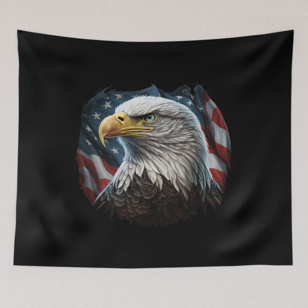 Item preview, US flag with eagle designed and sold by Zaolta.