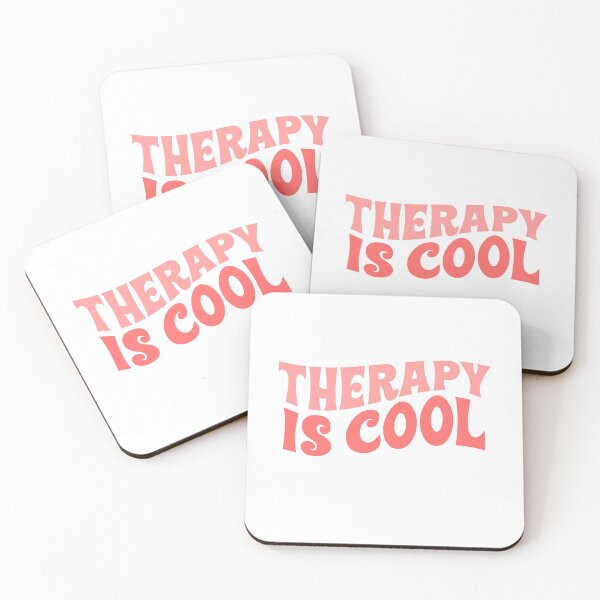 Item preview, therapy is cool mental health matters cute pink self love quote designed and sold by emcazalet.