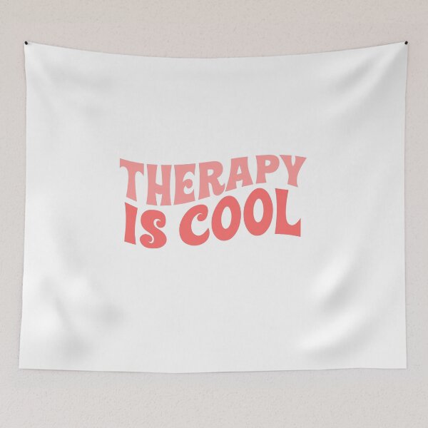 Item preview, therapy is cool mental health matters cute pink self love quote designed and sold by emcazalet.