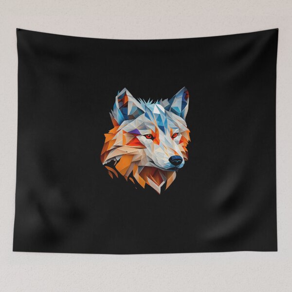 Item preview, Abstract Arctic Wolf: A Colorful Twist on Wildlife Imagery designed and sold by FiveIntentions.