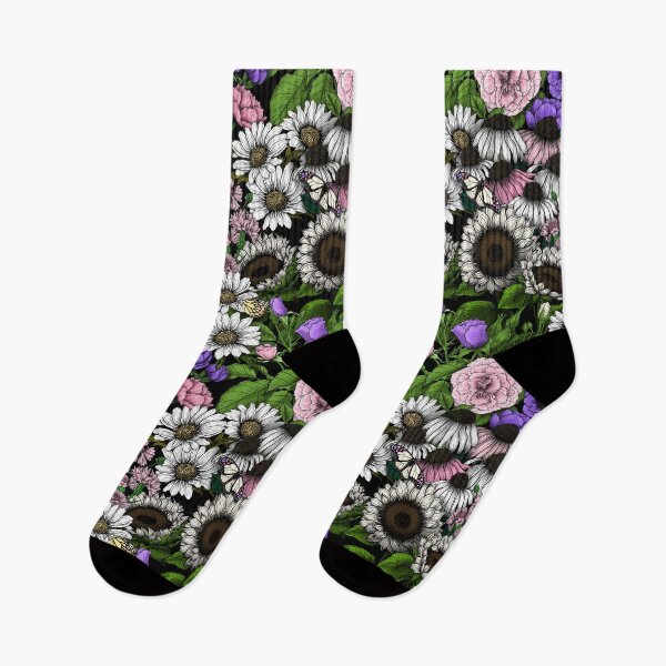 Item preview, Garden bedding- Collection of various garden flowers- rosees, anemone, daisies, sunflowers, coneflowers amd cornflowers and butterflies designed and sold by Katerina Mitkova Kirilova.