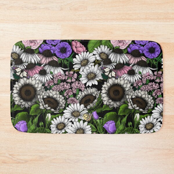 Item preview, Garden bedding- Collection of various garden flowers- rosees, anemone, daisies, sunflowers, coneflowers amd cornflowers and butterflies designed and sold by Katerina Mitkova Kirilova.
