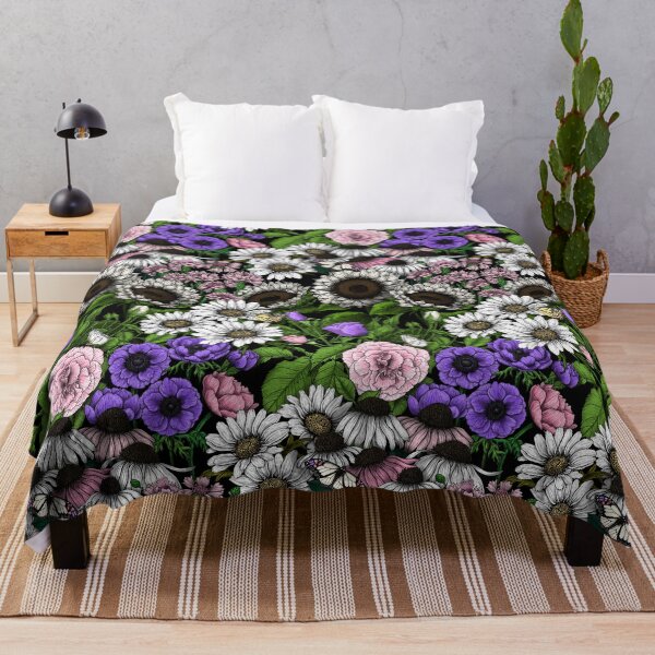 Item preview, Garden bedding- Collection of various garden flowers- rosees, anemone, daisies, sunflowers, coneflowers amd cornflowers and butterflies designed and sold by Katerina Mitkova Kirilova.