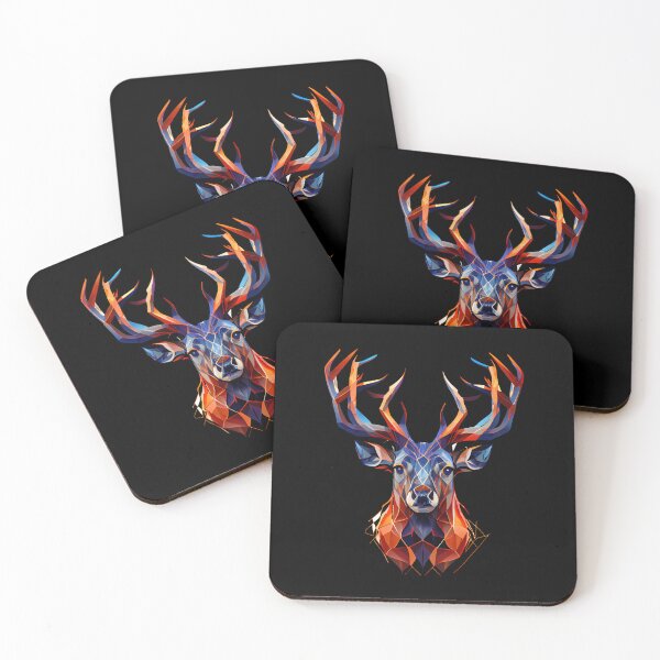 Item preview, Abstract Stag Art: A Colorful Twist on Wildlife Imagery designed and sold by FiveIntentions.