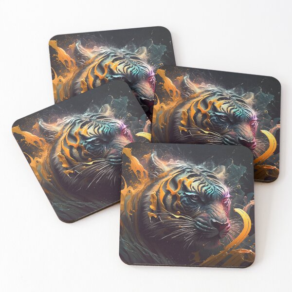 Item preview, Colourful Abstract Tiger Art  designed and sold by PeteRascal.