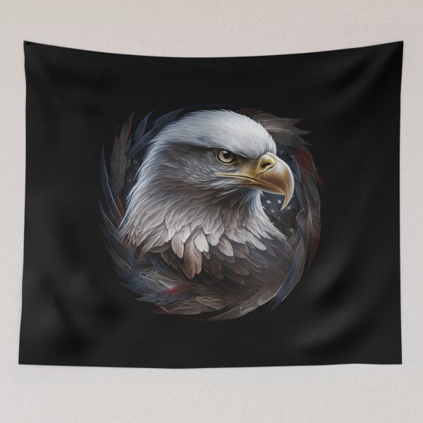 Item preview, US flag with eagle designed and sold by Zaolta.