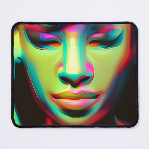 Item preview, Glitch Art of a black woman in neon colors designed and sold by Kawaii Girl.